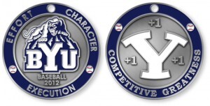 BYU Baseball Creates Custom Challenge Coin for 2012 Season