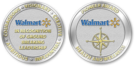 Walmart Awards with Challenge Coins